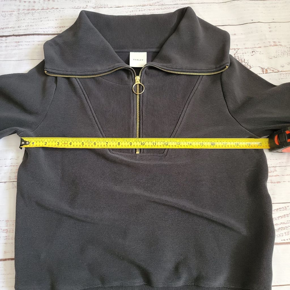 Varley Vine Ribbed Half Zip Pullover Black Women's Small - Picture 5 of 10